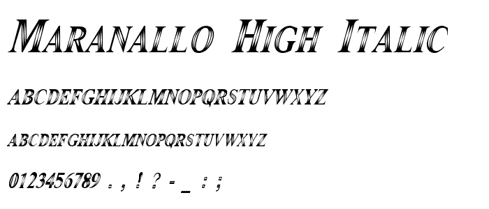Maranallo High Italic font